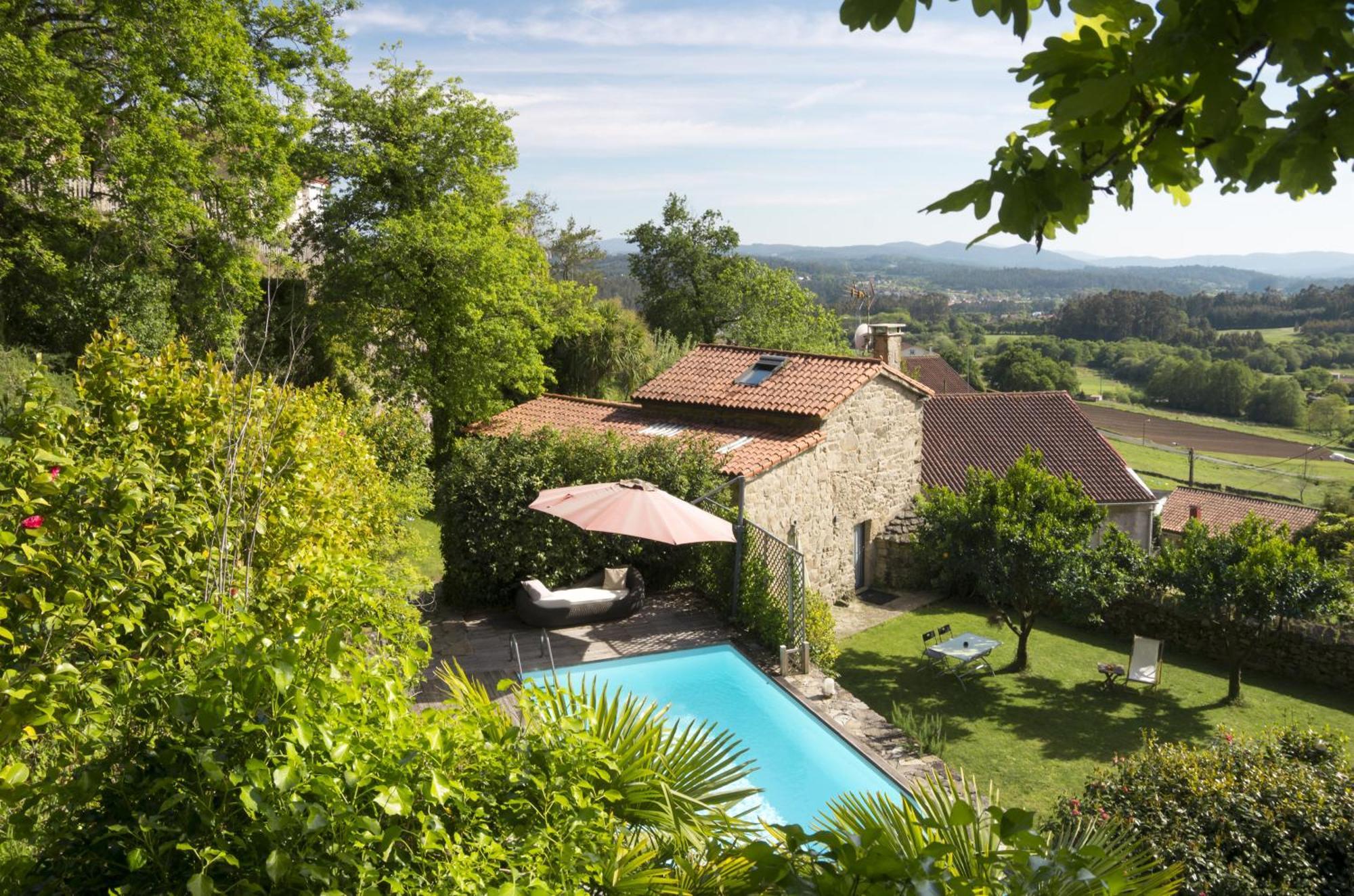 Casa De Afora Casa Con Piscina Y Jacuzzi Privados Guest House Santiago de Compostela Exterior foto